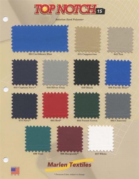 Top Notch 1S Sample Card - Marlen Fabrics